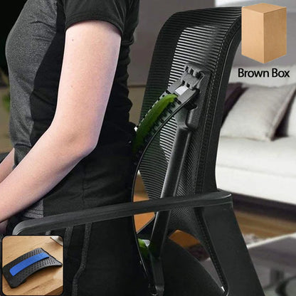 Multi-Level Back Stretcher Posture Corrector Device for Back Pain Relief with Back Support Mate Magic Back Stretching Massage (Blue)