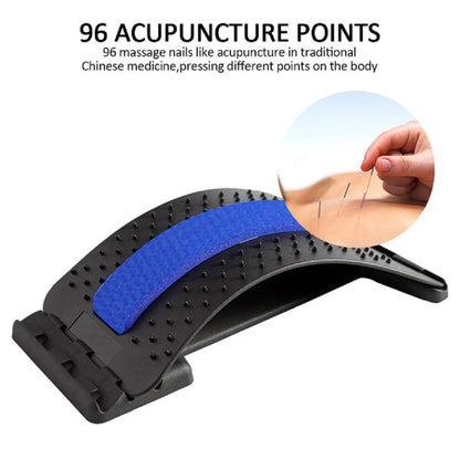 Multi-Level Back Stretcher Posture Corrector Device for Back Pain Relief with Back Support Mate Magic Back Stretching Massage (Blue)