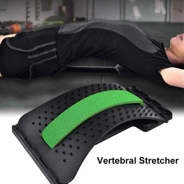 Multi-Level Back Stretcher Posture Corrector Device for Back Pain Relief with Back Support Mate Magic Back Stretching Massage (Blue)