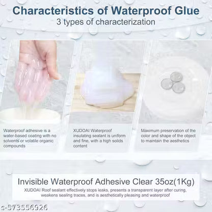 Crack Seal Glue 300gm with brush Transparent and Waterproof